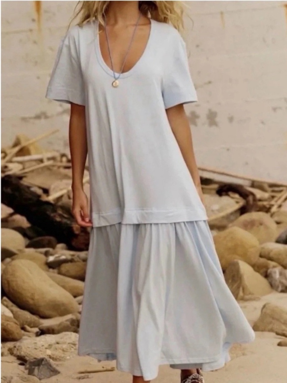 Free People Herron Drop-Waist Maxi Dress